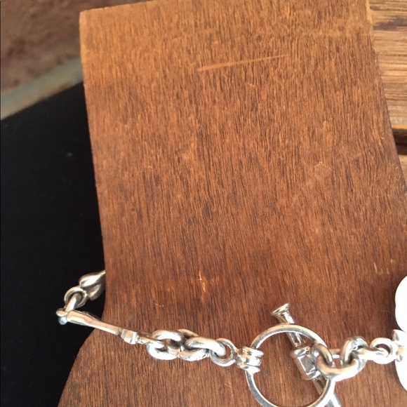 Sterling silver dog bone bracelet - Picture 3 of 3